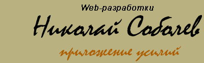 Соболев Николай Николаевич, веб-разработки -- Приложение усилий